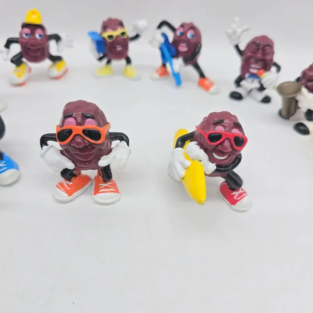 Vintage California Raisins PVC Figurine Lot of 10 Calrab Applause Toys 1987 1988